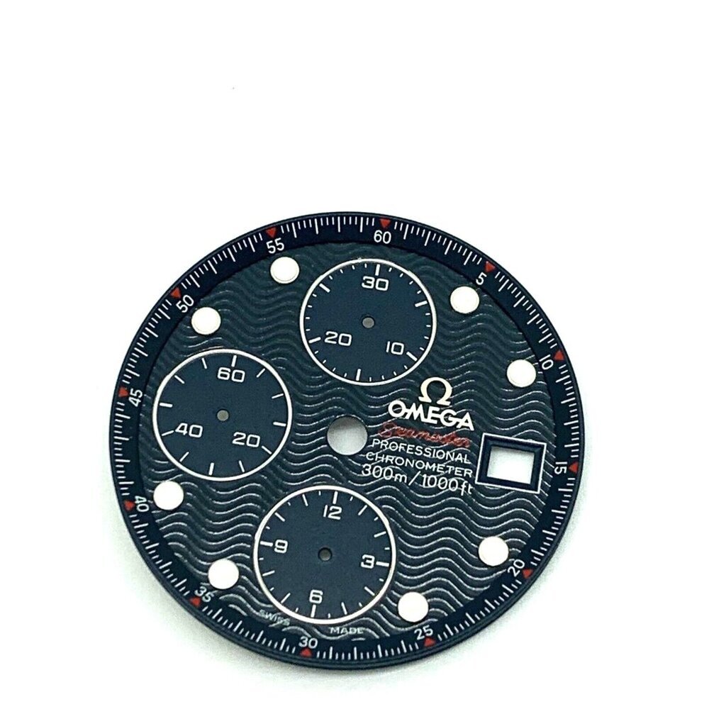 Omega Seamaster 300 Men's Watch Replacement Dial Blue 1164 Chronograph 30.5mm